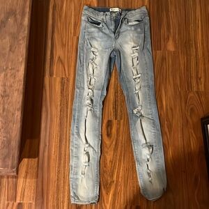 Light wash ripped jeans